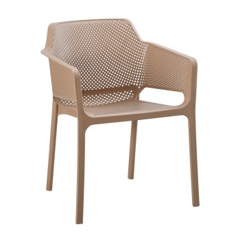 ARMCHAIR POLYPROPYLENE JOHN FK6103.04 CAPPUCCINO 59x58x79.5Hcm.