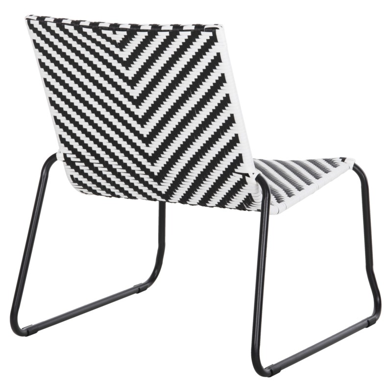 METAL CHAIR PONY FK6082 BLACK & WHITE SYNTHETIC RATTAN 66x68x75Hcm. METAL CHAIR PONY FK6082 BLACK & WHITE SYNTHETIC RATTAN 66x68x75Hcm.