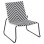 METAL CHAIR PONY FK6082 BLACK & WHITE SYNTHETIC RATTAN 66x68x75Hcm.