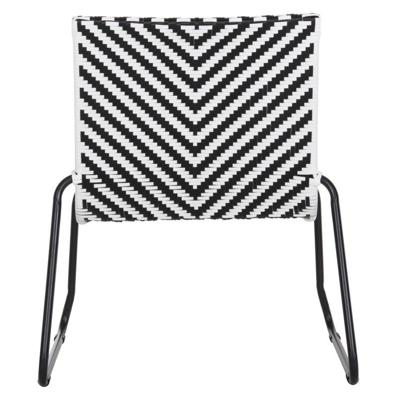 METAL CHAIR PONY FK6082 BLACK & WHITE SYNTHETIC RATTAN 66x68x75Hcm. METAL CHAIR PONY FK6082 BLACK & WHITE SYNTHETIC RATTAN 66x68x75Hcm.