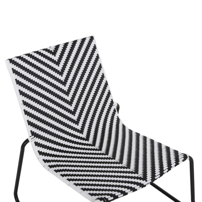 METAL CHAIR PONY FK6082 BLACK & WHITE SYNTHETIC RATTAN 66x68x75Hcm. METAL CHAIR PONY FK6082 BLACK & WHITE SYNTHETIC RATTAN 66x68x75Hcm.