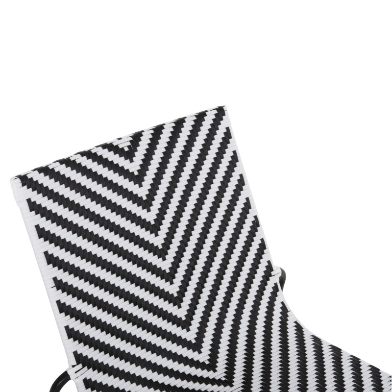 METAL CHAIR PONY FK6082 BLACK & WHITE SYNTHETIC RATTAN 66x68x75Hcm. METAL CHAIR PONY FK6082 BLACK & WHITE SYNTHETIC RATTAN 66x68x75Hcm.