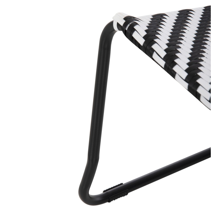 METAL CHAIR PONY FK6082 BLACK & WHITE SYNTHETIC RATTAN 66x68x75Hcm. METAL CHAIR PONY FK6082 BLACK & WHITE SYNTHETIC RATTAN 66x68x75Hcm.