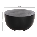 SIDE TABLE POMPU FK9794.02 SOLID SUAR WOOD IN BLACK COLOR Φ58x34Hcm. SIDE TABLE POMPU FK9794.02 SOLID SUAR WOOD IN BLACK COLOR Φ58x34Hcm.