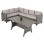 OUTDOOR LOUNGE SET CORNER SOFA&TABLE CARSON FK6078.01 GREY SYNTHETIC RATTAN-CUSHIONS-PS WOOD