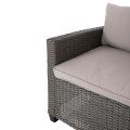 OUTDOOR LOUNGE SET CORNER SOFA&TABLE CARSON FK6078.01 GREY SYNTHETIC RATTAN-CUSHIONS-PS WOOD OUTDOOR LOUNGE SET CORNER SOFA&TABLE CARSON FK6078.01 GREY SYNTHETIC RATTAN-CUSHIONS-PS WOOD
