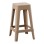 POLYPROPYLENE STOOL SQUARE ZEB FK6128.05 CAPPUCCINO 35x35x65Hcm.