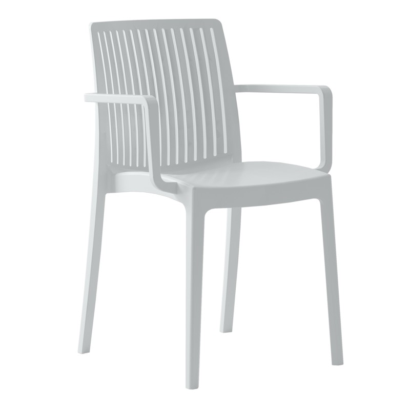 POLYPROPYLENE ARMCHAIR IDA FK6127.01 WHITE 53x50x82Hcm. POLYPROPYLENE ARMCHAIR IDA FK6127.01 WHITE 53x50x82Hcm.