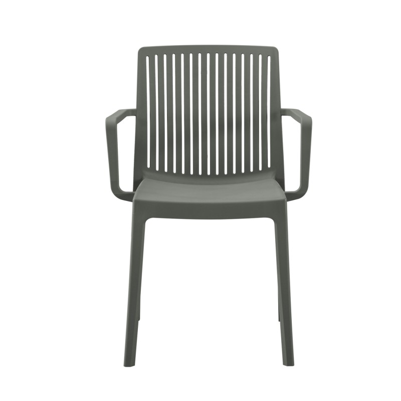 POLYPROPYLENE ARMCHAIR IDA FK6127.04 DARK OLIVE 53x50x82Hcm. POLYPROPYLENE ARMCHAIR IDA FK6127.04 DARK OLIVE 53x50x82Hcm.
