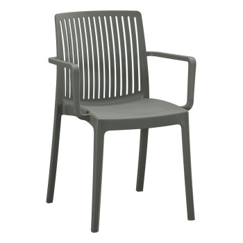 POLYPROPYLENE ARMCHAIR IDA FK6127.04 DARK OLIVE 53x50x82Hcm.