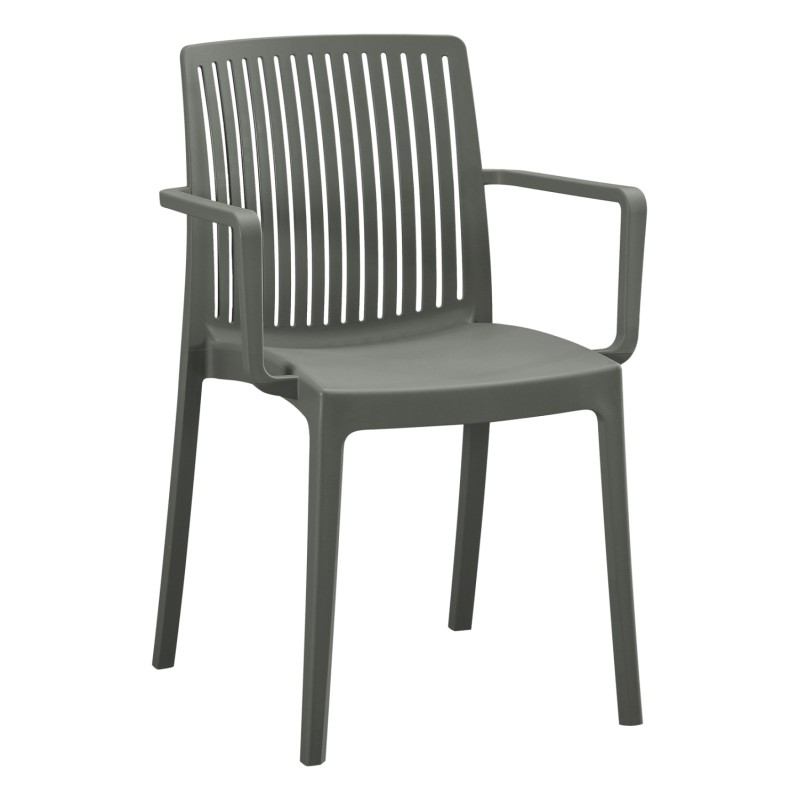 POLYPROPYLENE ARMCHAIR IDA FK6127.04 DARK OLIVE 53x50x82Hcm. POLYPROPYLENE ARMCHAIR IDA FK6127.04 DARK OLIVE 53x50x82Hcm.