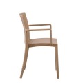 POLYPROPYLENE ARMCHAIR IDA FK6127.05 CAPPUCCINO 53x50x82Hcm. POLYPROPYLENE ARMCHAIR IDA FK6127.05 CAPPUCCINO 53x50x82Hcm.