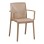 POLYPROPYLENE ARMCHAIR IDA FK6127.05 CAPPUCCINO 53x50x82Hcm.