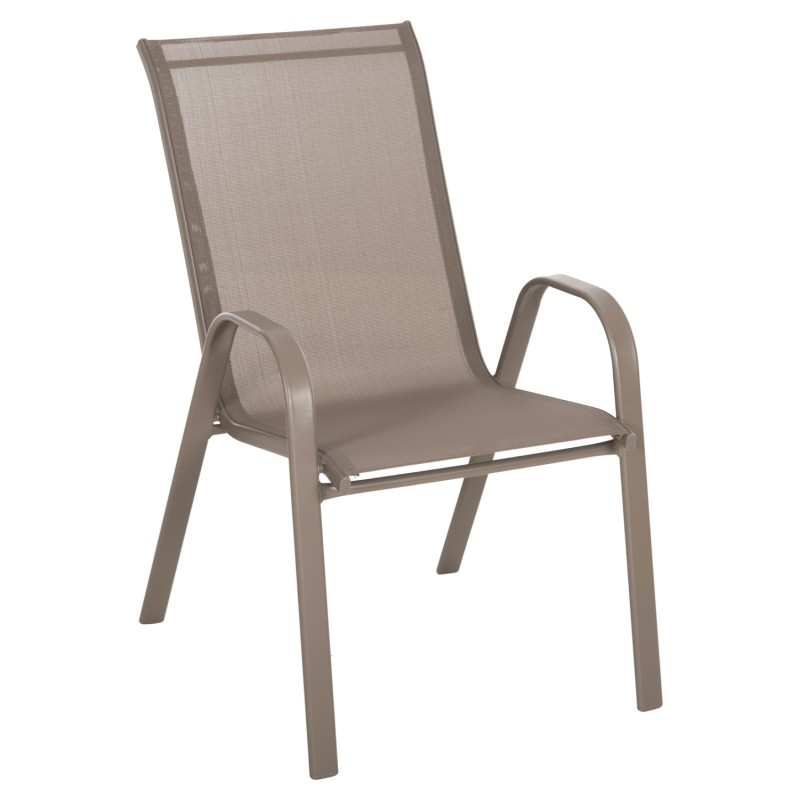 OUTDOOR ARMCHAIR LEON FK5000.04 CHAMPAGNE METAL FRAME-CHAMPAGNE TEXTILENE 54x70x93Hcm. OUTDOOR ARMCHAIR LEON FK5000.04 CHAMPAGNE METAL FRAME-CHAMPAGNE TEXTILENE 54x70x93Hcm.