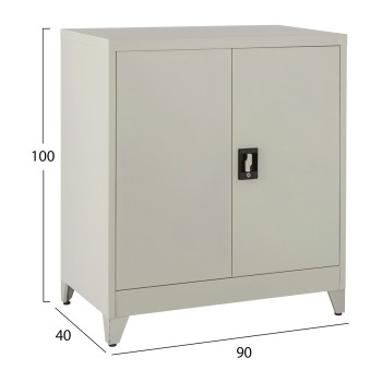 CLOSET METALLIC DURON FK11980 2-LEAF WITH 2 STORAGE SPACES & LEGS-GREY 90Χ40Χ100Hcm. CLOSET METALLIC DURON FK11980 2-LEAF WITH 2 STORAGE SPACES & LEGS-GREY 90Χ40Χ100Hcm.