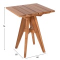 OUTDOOR SQUARE DINING TABLE LEO FK9860.11 TEAK WOOD 60x60x75Hcm. OUTDOOR SQUARE DINING TABLE LEO FK9860.11 TEAK WOOD 60x60x75Hcm.