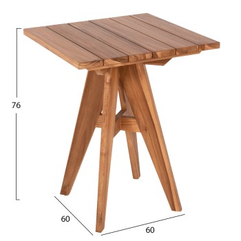 OUTDOOR SQUARE DINING TABLE LEO FK9860.11 TEAK WOOD 60x60x75Hcm.