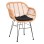 ARMCHAIR WITH SEAT CUSHION METAL FRAME ALLEGRA FK5450.31 BEIGE RATTAN IN WICKER 58x59x82H cm.m.