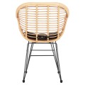 ARMCHAIR WITH SEAT CUSHION METAL FRAME ALLEGRA FK5450.31 BEIGE RATTAN IN WICKER 58x59x82H cm.m. ARMCHAIR WITH SEAT CUSHION METAL FRAME ALLEGRA FK5450.31 BEIGE RATTAN IN WICKER 58x59x82H cm.m.