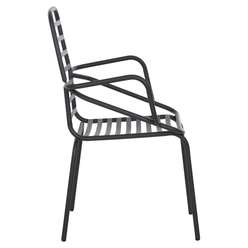 ARMCHAIR OUTDOOR FREE FK6045 METALLC BLACK 61x53x87Hcm. ARMCHAIR OUTDOOR FREE FK6045 METALLC BLACK 61x53x87Hcm.