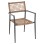 ARMCHAIR TRILAN FK6044.03 ALUMINUM IN ANTHRACITE-SYNTHETIC RATTAN IN NATURAL 57x59x85Hcm.