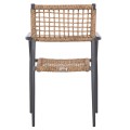 ARMCHAIR TRILAN FK6044.03 ALUMINUM IN ANTHRACITE-SYNTHETIC RATTAN IN NATURAL 57x59x85Hcm. ARMCHAIR TRILAN FK6044.03 ALUMINUM IN ANTHRACITE-SYNTHETIC RATTAN IN NATURAL 57x59x85Hcm.