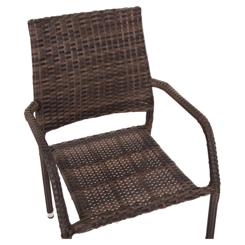 ARMCHAIR OUTDOOR MORNER FK6074.01 METAL-BROWN WICKER 55x58x87H ARMCHAIR OUTDOOR MORNER FK6074.01 METAL-BROWN WICKER 55x58x87H