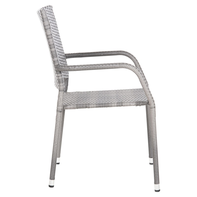 ARMCHAIR OUTDOOR MORNER FK6074.02 METAL-GREY WICKER 55x58x87H. ARMCHAIR OUTDOOR MORNER FK6074.02 METAL-GREY WICKER 55x58x87H.