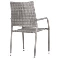 ARMCHAIR OUTDOOR MORNER FK6074.02 METAL-GREY WICKER 55x58x87H. ARMCHAIR OUTDOOR MORNER FK6074.02 METAL-GREY WICKER 55x58x87H.