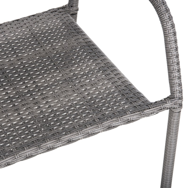 ARMCHAIR OUTDOOR MORNER FK6074.02 METAL-GREY WICKER 55x58x87H. ARMCHAIR OUTDOOR MORNER FK6074.02 METAL-GREY WICKER 55x58x87H.