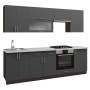 KITCHEN COMBO MDF DARK GREY-HPL TOP BEIGE MARBLE 250x47x84,8Hcm.FK2471.01