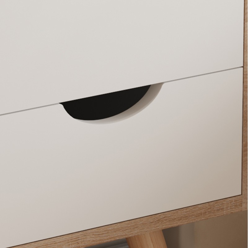 BEDSIDE STAND DINKL FK2472.04 MELAMINE-2 DRAWERS IN SONAMA-WHITE 29,7x29,7x45Hcm. BEDSIDE STAND DINKL FK2472.04 MELAMINE-2 DRAWERS IN SONAMA-WHITE 29,7x29,7x45Hcm.
