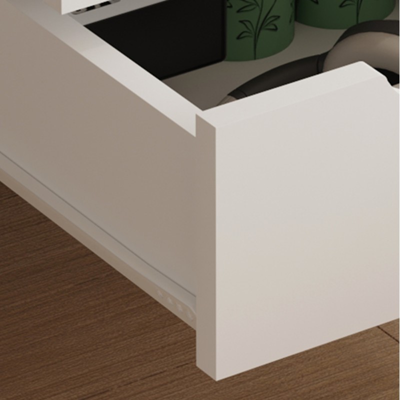 BEDSIDE STAND DINKL FK2472.03 MELAMINE-2 DRAWERS IN WHITE 29,7x29,7x45Hcm. BEDSIDE STAND DINKL FK2472.03 MELAMINE-2 DRAWERS IN WHITE 29,7x29,7x45Hcm.