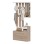 ENTRYWAY SET WITH MIRROR GORN FK2473.04 MELAMINE IN SONAMA-WHITE 90x24x190Hcm.
