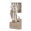 ENTRYWAY SET WITH MIRROR GORN FK2473.01 MELAMINE IN SONAMA 90x24x190Hcm.