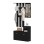 ENTRYWAY SET WITH MIRROR GORN FK2473.02 MELAMINE IN WENGE 90x24x190Hcm.