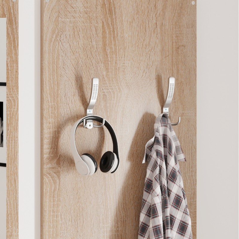ENTRYWAY SET WITH MIRROR VERN FK2476.01 MELAMINE IN SONAMA 80x27x175Hcm. ENTRYWAY SET WITH MIRROR VERN FK2476.01 MELAMINE IN SONAMA 80x27x175Hcm.