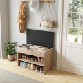 SHOE RACK WITH SEAT ROMIR FK2477.01 MELAMINE IN SONAMA-BROWN SEAT 60x30x44Hcm. SHOE RACK WITH SEAT ROMIR FK2477.01 MELAMINE IN SONAMA-BROWN SEAT 60x30x44Hcm.