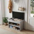 SHOE RACK WITH SEAT ROMIR FK2477.05 MELAMINE GREY-ANTHRACITE PU SEAT 60x30x44Hcm. SHOE RACK WITH SEAT ROMIR FK2477.05 MELAMINE GREY-ANTHRACITE PU SEAT 60x30x44Hcm.