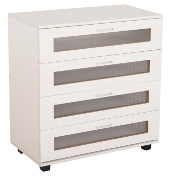 CHEST OF DRAWERS THORGAN FK9880.03 MELAMINE IN WHITE-4 DRAWERS 80Χ40Χ83Hcm.