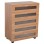 CHEST OF DRAWERS THORGAN FK9881.01 MELAMINE IN SONAMA-5 DRAWERS 80Χ40Χ100Hcm.