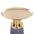 SIDE TABLE BALLIN FK9725 BLUE GLASS-METAL IN GOLD Φ37,5x49,5Hcm. SIDE TABLE BALLIN FK9725 BLUE GLASS-METAL IN GOLD Φ37,5x49,5Hcm.