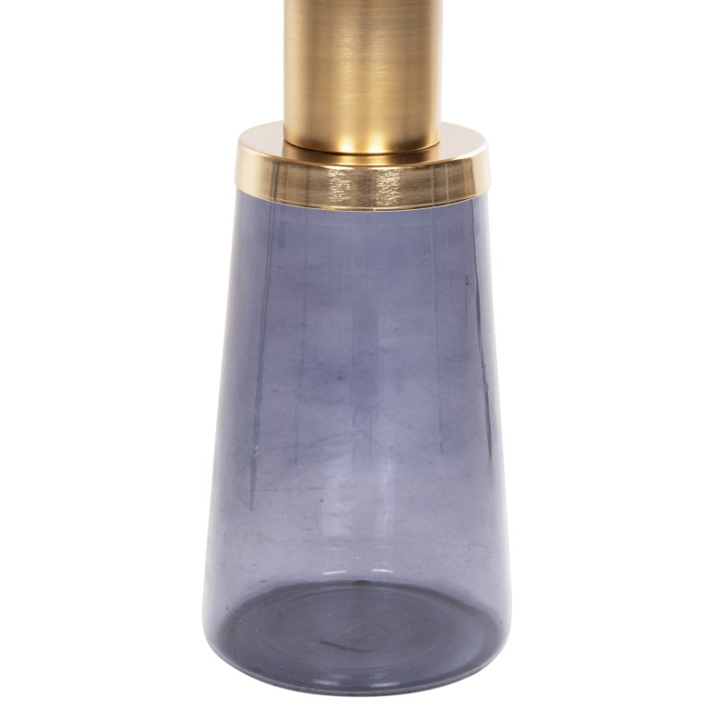 SIDE TABLE BALLIN FK9725 BLUE GLASS-METAL IN GOLD Φ37,5x49,5Hcm. SIDE TABLE BALLIN FK9725 BLUE GLASS-METAL IN GOLD Φ37,5x49,5Hcm.