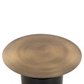 COFFEE TABLE CUTTY FK9722 METAL IN BLACK AND ANTIQUE BRASS Φ76x45,5Hcm.