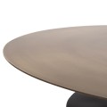COFFEE TABLE CUTTY FK9722 METAL IN BLACK AND ANTIQUE BRASS Φ76x45,5Hcm.
