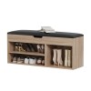 SHOE RACK WITH SEAT ROMIR FK2478.01 MELAMINE IN SONAMA-BROWN SEAT 100x30x44Hcm.