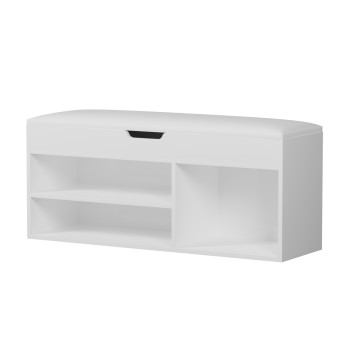 SHOE RACK WITH SEAT ROMIR FK2478.03 MELAMINE IN WHITE-WHITE SEAT 100x30x44Hcm. SHOE RACK WITH SEAT ROMIR FK2478.03 MELAMINE IN WHITE-WHITE SEAT 100x30x44Hcm.