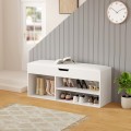 SHOE RACK WITH SEAT ROMIR FK2478.03 MELAMINE IN WHITE-WHITE SEAT 100x30x44Hcm. SHOE RACK WITH SEAT ROMIR FK2478.03 MELAMINE IN WHITE-WHITE SEAT 100x30x44Hcm.