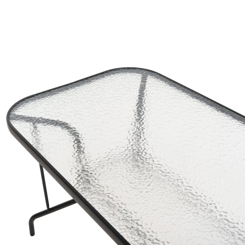 OUTDOOR METALLIC TABLE ADAM FK5679.03 BLACK WITH REINFORCED GLASS TOP 120Χ70Χ70Hcm. OUTDOOR METALLIC TABLE ADAM FK5679.03 BLACK WITH REINFORCED GLASS TOP 120Χ70Χ70Hcm.