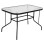 OUTDOOR METALLIC TABLE ADAM FK5679.03 BLACK WITH REINFORCED GLASS TOP 120Χ70Χ70Hcm.